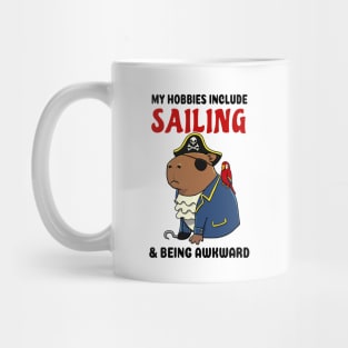 My hobbies include Sailing and being awkward Capybara Pirate Mug